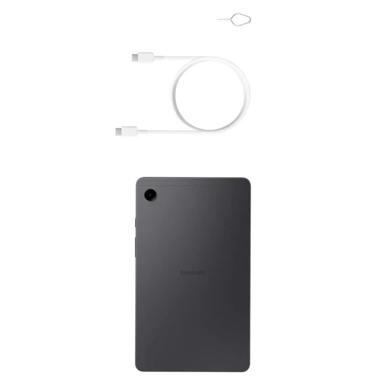 تبلت 8.7 اینچ سامسونگ مدل Galaxy Tab A9 با ظرفیت 128 گیگابایت و رم 8 گیگابایت، قابلیت پشتیبانی از یک سیم کارت و رزولوشن دوربین 8 مگاپیکسل، قابلیت تماس صوتی با سیمکارت