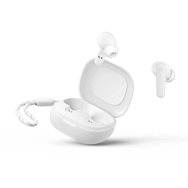 هدفون بلوتوثی انکر مدل SoundCore R50i A3949 با نویز کنسلینگ میکروفون، درگاه شارژ USB Type-C، دارای فناوری AI-Enhanced Calls برای کاهش نویز و بهبود مکالمات، مقاوم در برابر رطوبت و عرق