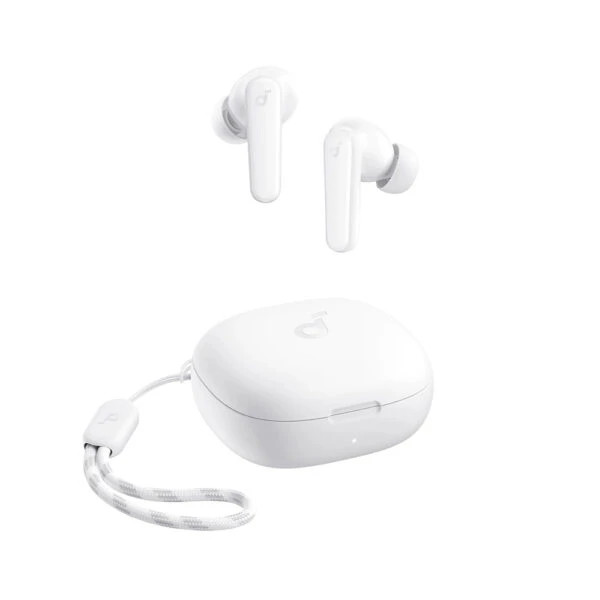 هدفون بلوتوثی انکر مدل SoundCore R50i A3949 با نویز کنسلینگ میکروفون، درگاه شارژ USB Type-C، دارای فناوری AI-Enhanced Calls برای کاهش نویز و بهبود مکالمات، مقاوم در برابر رطوبت و عرق