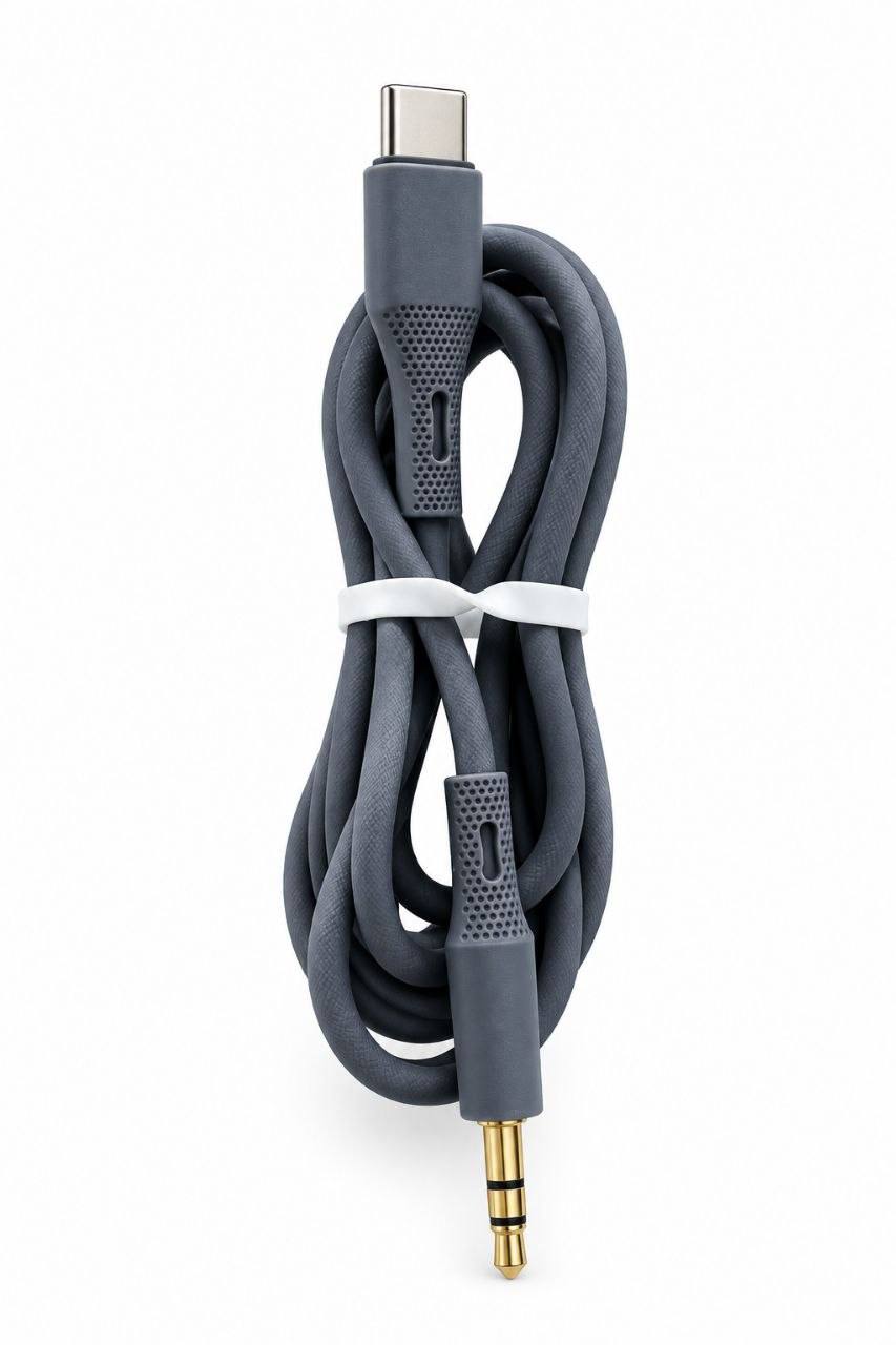 کابل تبدیل USB-C به AUX مدل کربن به طول 1 متر