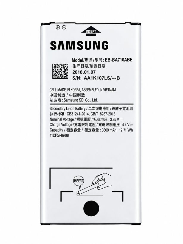 باتری اصلی موبایل مناسب برای سامسونگ مدل Galaxy A7 2016 با ظرفیت 3300mAh