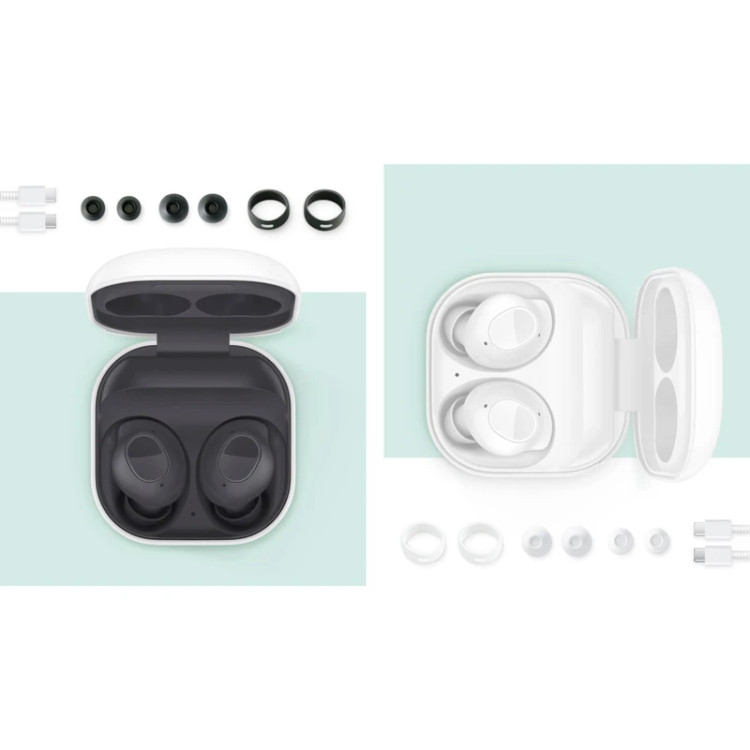هدفون بلوتوثی سامسونگ مدل Galaxy Buds FE با نویز کنسلینگ فعال (ANC)، درگاه شارژ USB Type-C، دارای میکروفون دوگانه، مقاوم در برابر رطوبت و عرق
