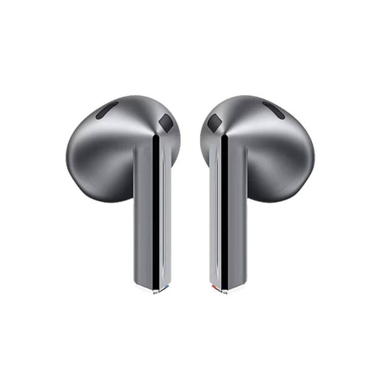 هدفون بلوتوثی سامسونگ مدل Galaxy Buds3 با نویز کنسلینگ فعال (ANC)، نویز کنسلینگ میکروفون (ENC)، درگاه شارژ USB Type-C، با قابلیت اتصال به چند دستگاه، دارای قابلیت صدای 360 درجه، Galaxy AI، میکروفون سه گانه، پشتیبانی از فرمان لمسی، ضد آب و گرد و غبار