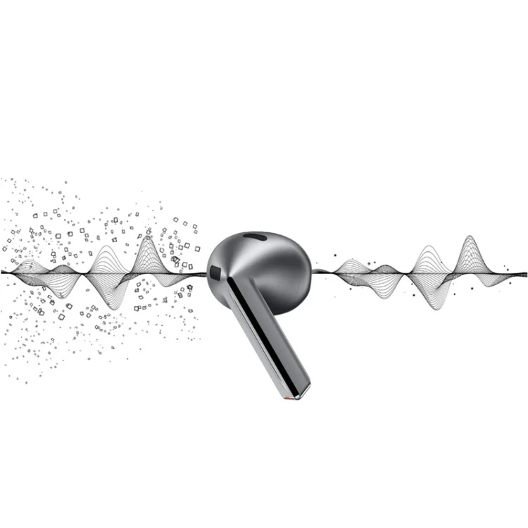هدفون بلوتوثی سامسونگ مدل Galaxy Buds3 با نویز کنسلینگ فعال (ANC)، نویز کنسلینگ میکروفون (ENC)، درگاه شارژ USB Type-C، با قابلیت اتصال به چند دستگاه، دارای قابلیت صدای 360 درجه، Galaxy AI، میکروفون سه گانه، پشتیبانی از فرمان لمسی، ضد آب و گرد و غبار